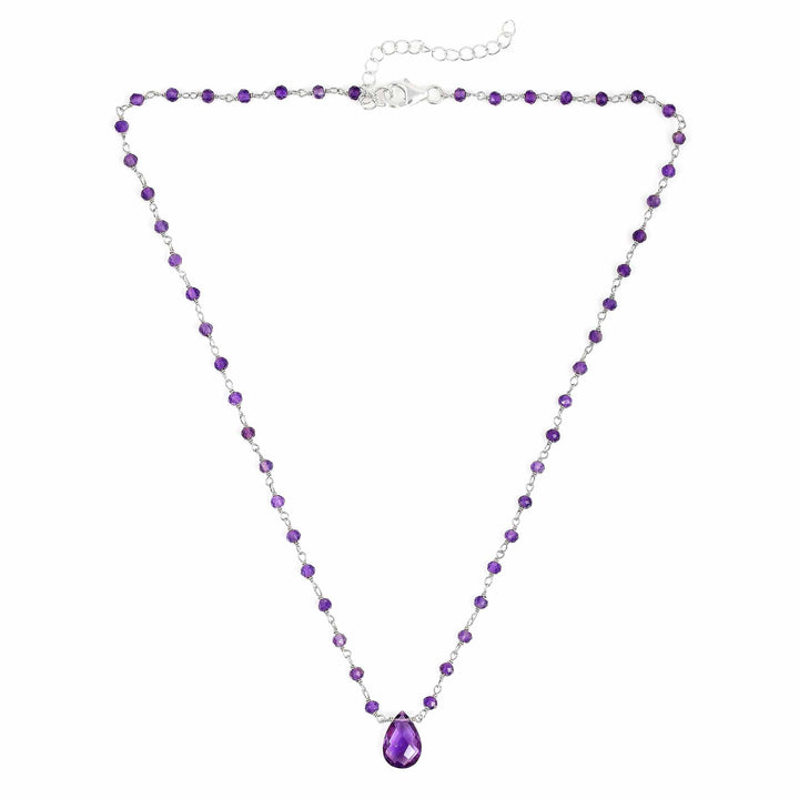 Earth Song Jewelry Amethyst February Birthstone sterling silver necklace