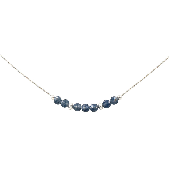 Earth Song Jewelry Blue Sapphire Sterling Silver Necklace Set