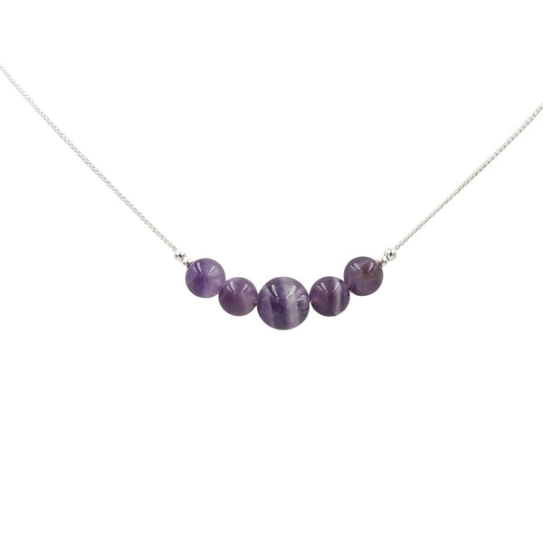 Earth Song Jewelry - Handmade Amethyst sterling silver necklace 