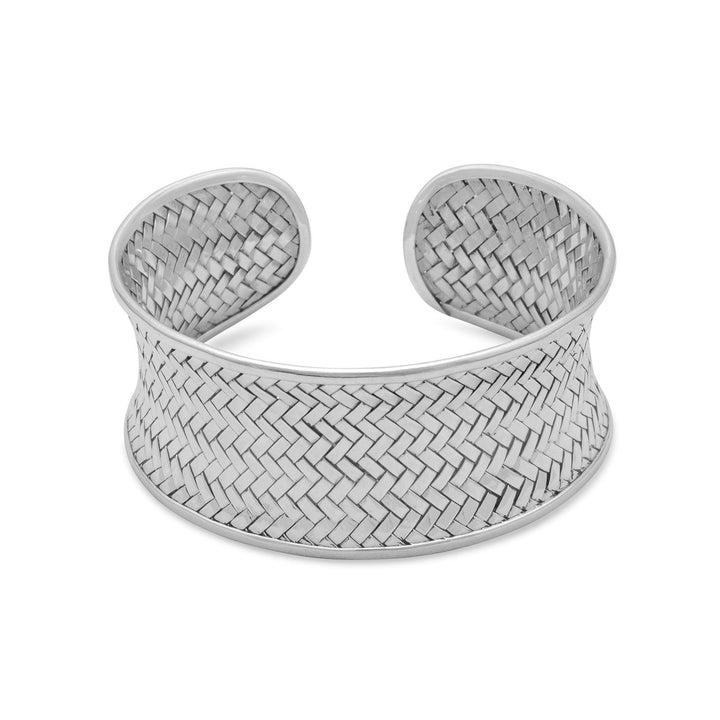 Earth Song Jewelry Concave Woven Cuff Bracelet