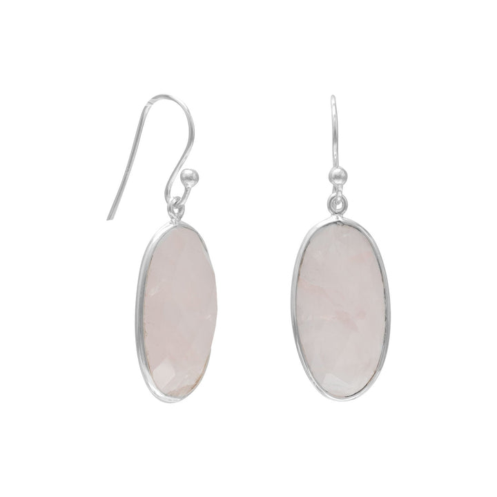 Earth Song Jewelry Rose Quartz French Wire Earrings