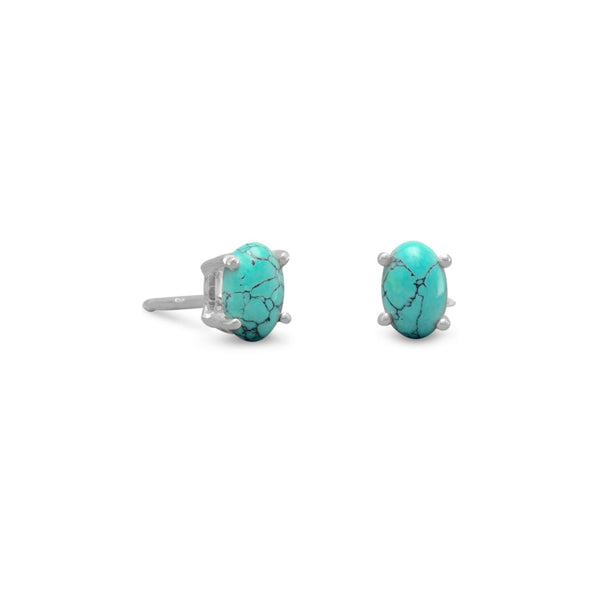 Earth Song Jewelry Stabilized Turquoise Stud Earrings