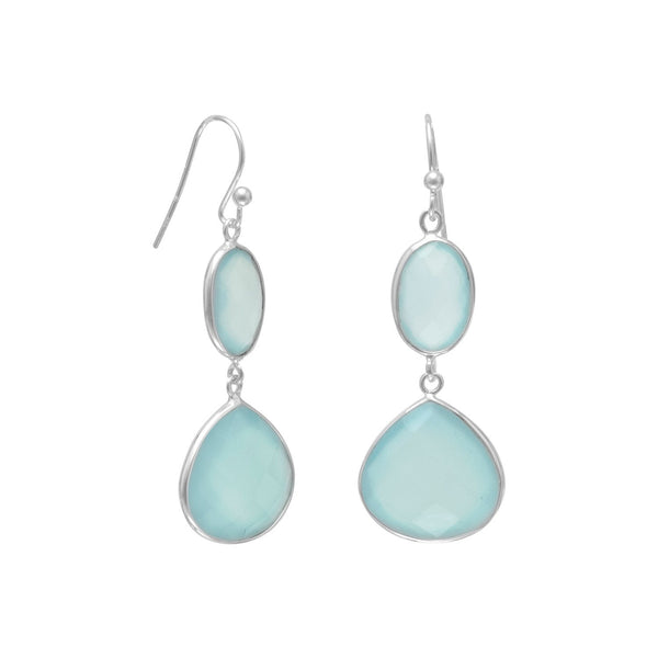 Earth Song Jewelry Sea Green Chalcedony Drop Earrings