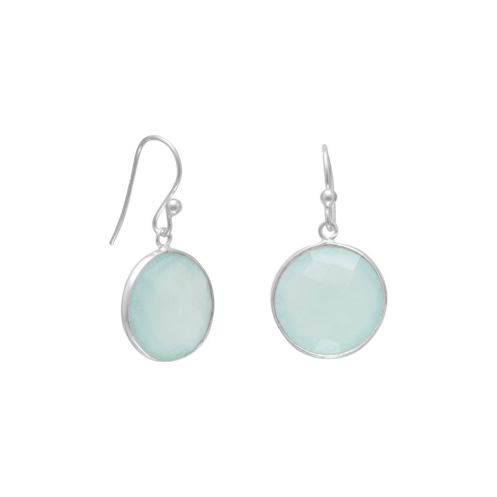 Earth Song Jewelry Faceted Sea Green Chalcedony Earrings