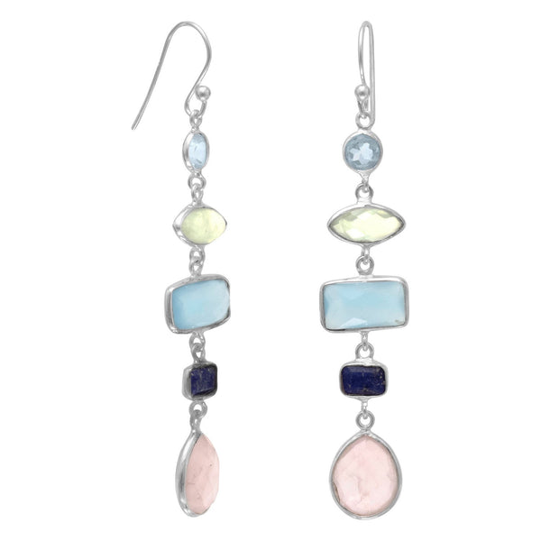 Earth Song Jewelry Gorgeous Multistone Long Drop Earrings