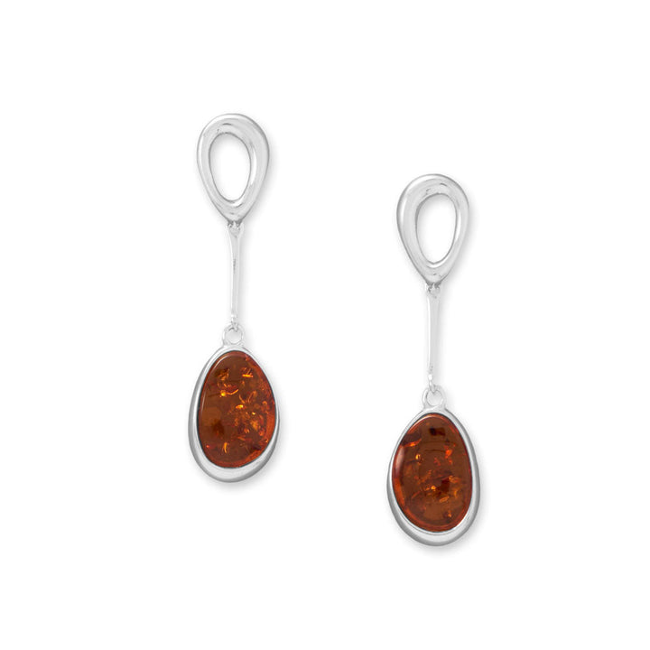 Earth Song Jewelry Open Link and Baltic Amber Drop Earrings