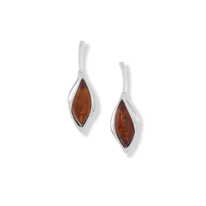 Earth Song Jewelry Polished Baltic Amber Cutout Post Earrings