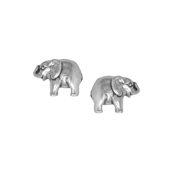 Earth Song Jewelry Oxidized Elephant Stud Earrings