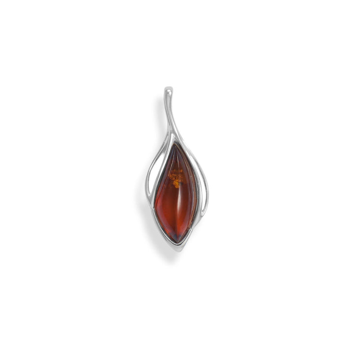 Earth Song Jewelry Polished Baltic Amber Cutout Slide Pendant