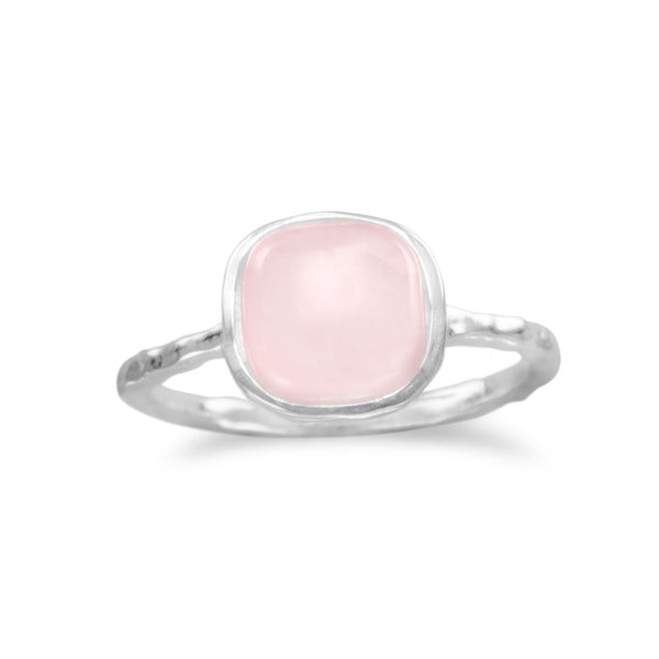 Earth Song Jewelry Square Rose Quartz Ring