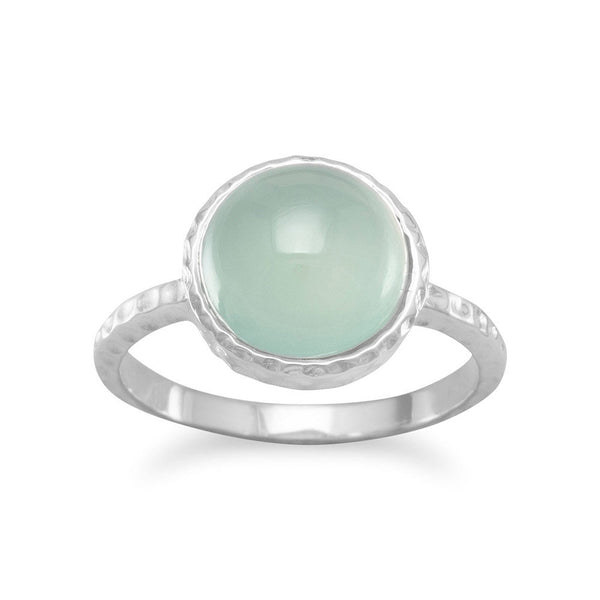 Earth Song Jewelry Cabochon Sea Green Chalcedony Ring