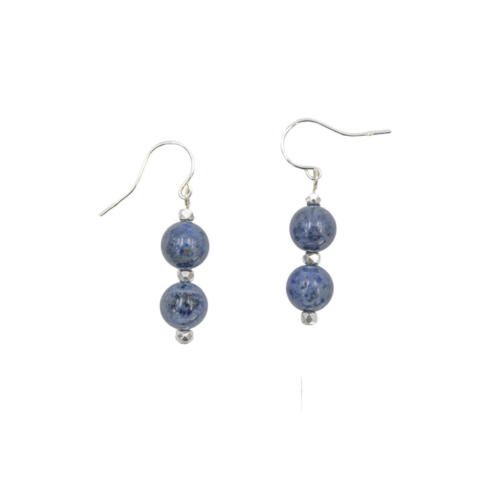 Earth Song Jewelry Denim Blue Sterling Silver Dumortierite Earrings