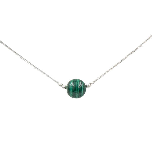 Earth Song Jewelry Malachite Solitaire Sterling Silver Necklace
