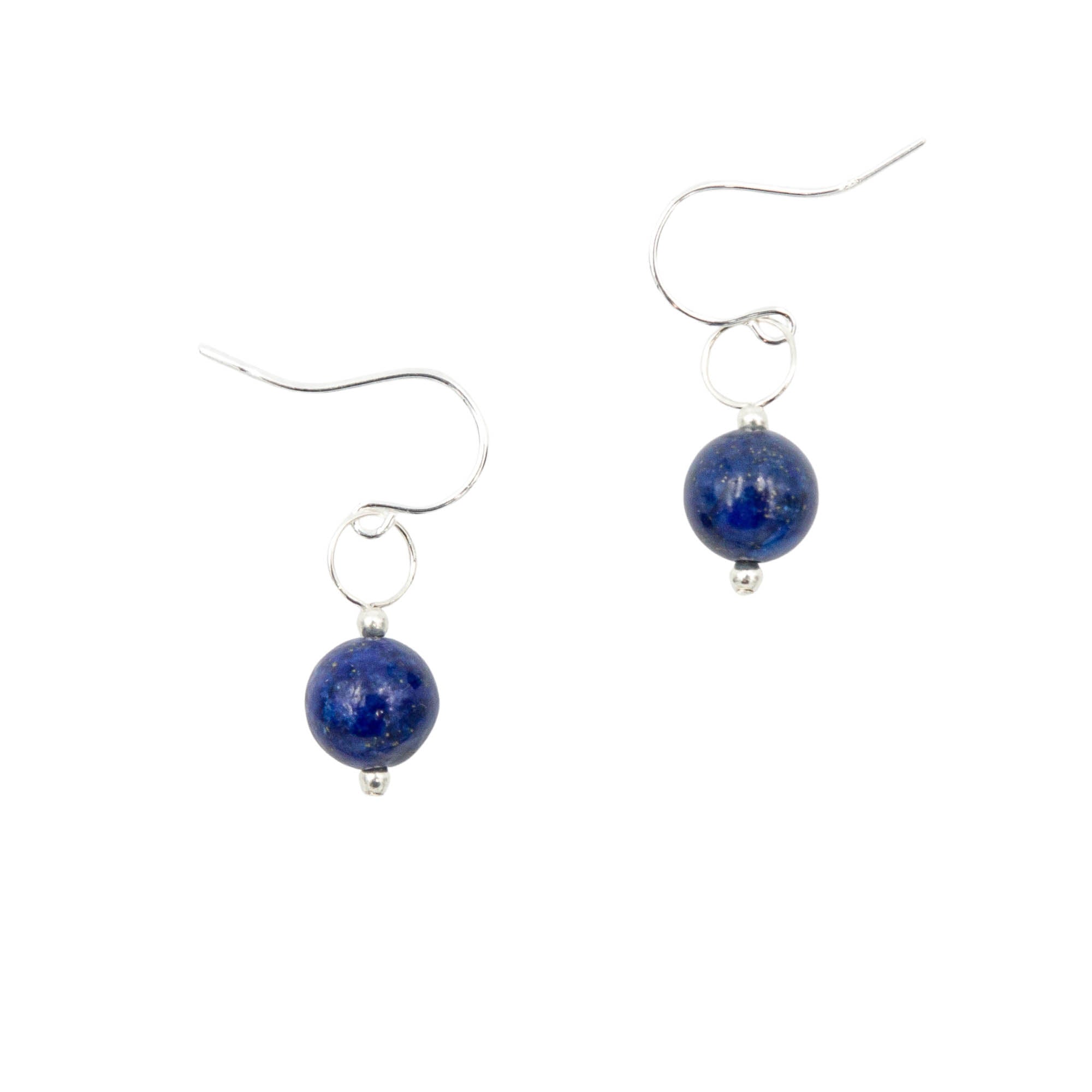 Earth Song Jewelry Handmade Petite Lapis Lazuli Sterling Silver Earrings