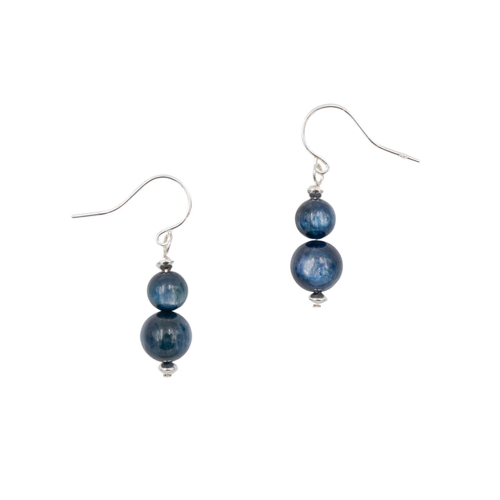 Earth Song Jewelry Handmade eco-friendly Double Blue Kyanite Sterling Silver Earrings