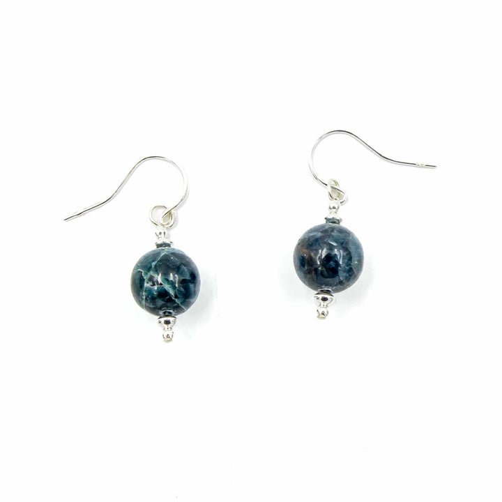 Earth Song Jewelry handmade eco-friendly Apatite Solitaire Sterling Silver Earrings