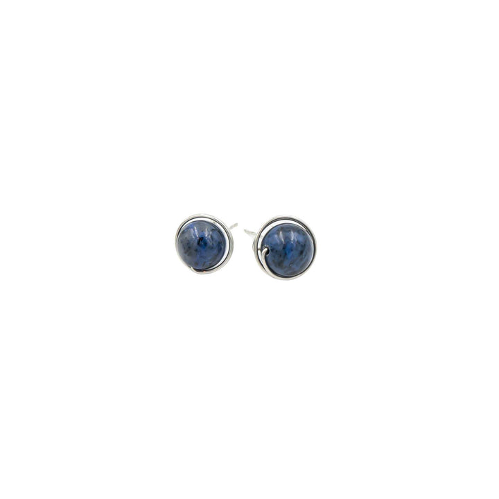 Earth Song Jewelry Dumortierite Denim Blue Stud earrings