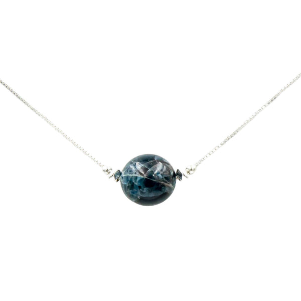 Earth Song Jewelry handmade eco-friendly Apatite Solitaire Sterling Silver Necklace