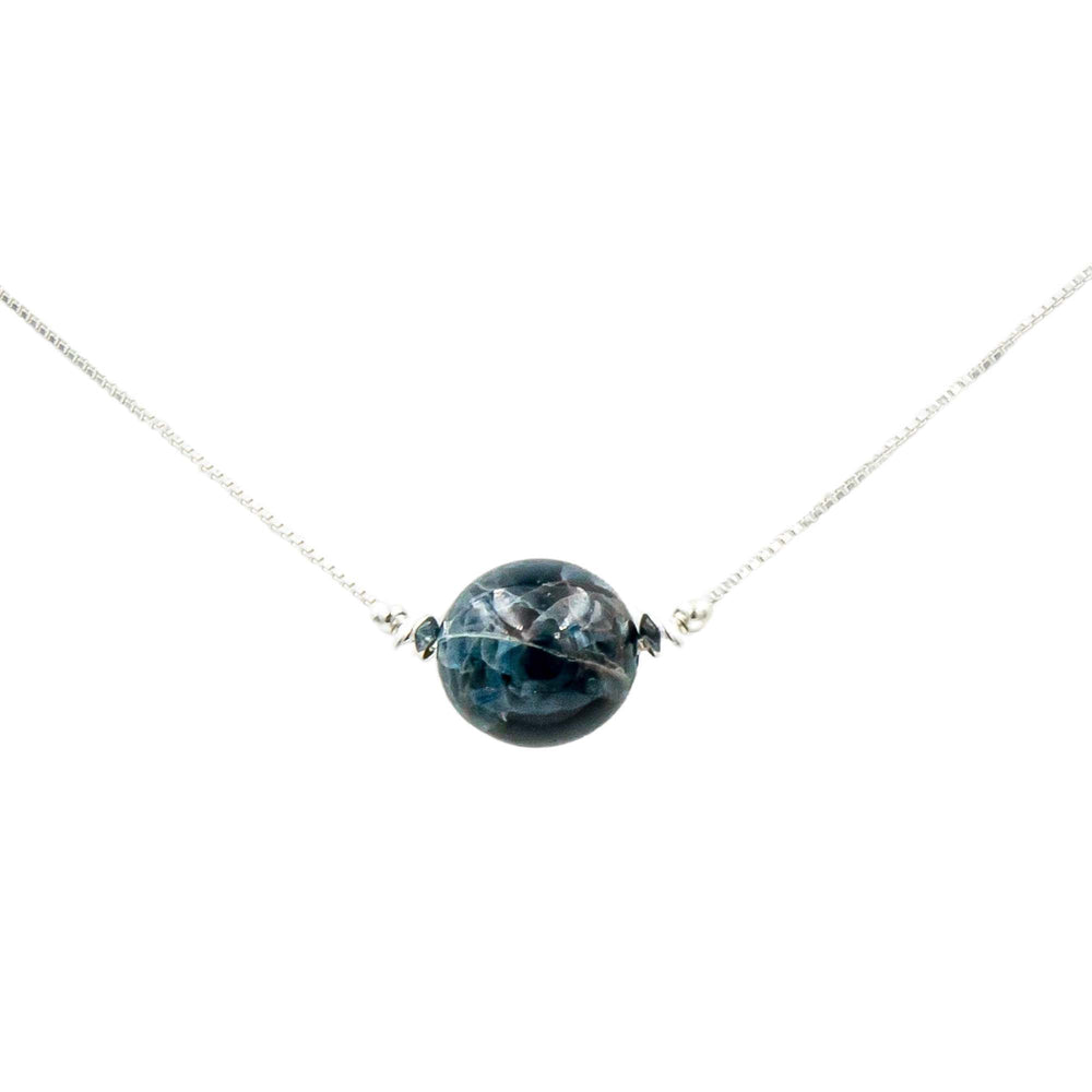 Earth Song Jewelry handmade eco-friendly Apatite Solitaire Sterling Silver Necklace