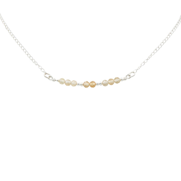 Earth Song Jewelry ~ Diamond-cut faceted, natural, and untreated Citrine stones come to life on this beautiful delicate necklace.