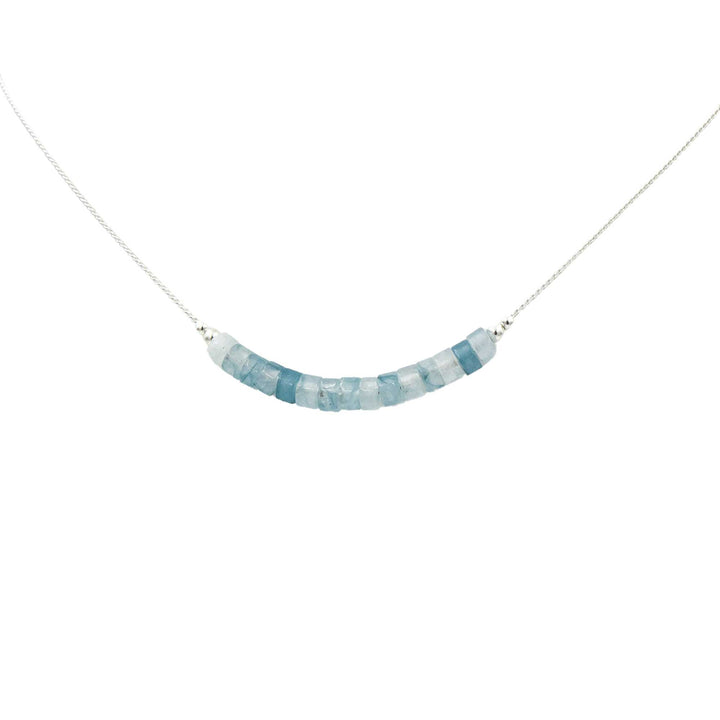 Earth Song Jewelry Aquamarine Stacks Sterling Silver Necklace