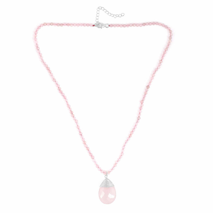 Earth Song Jewelry Rose Quartz sterling silver necklace
