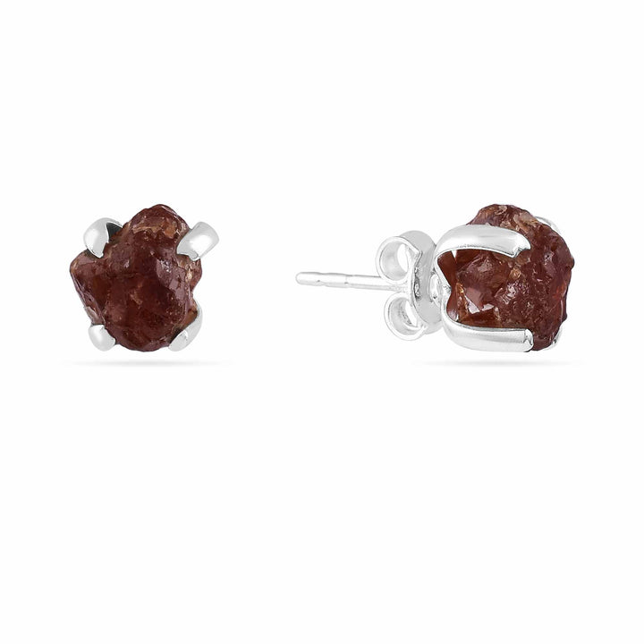 Earth Song Jewelry Strawberry Quartz sterling silver stud post earrings