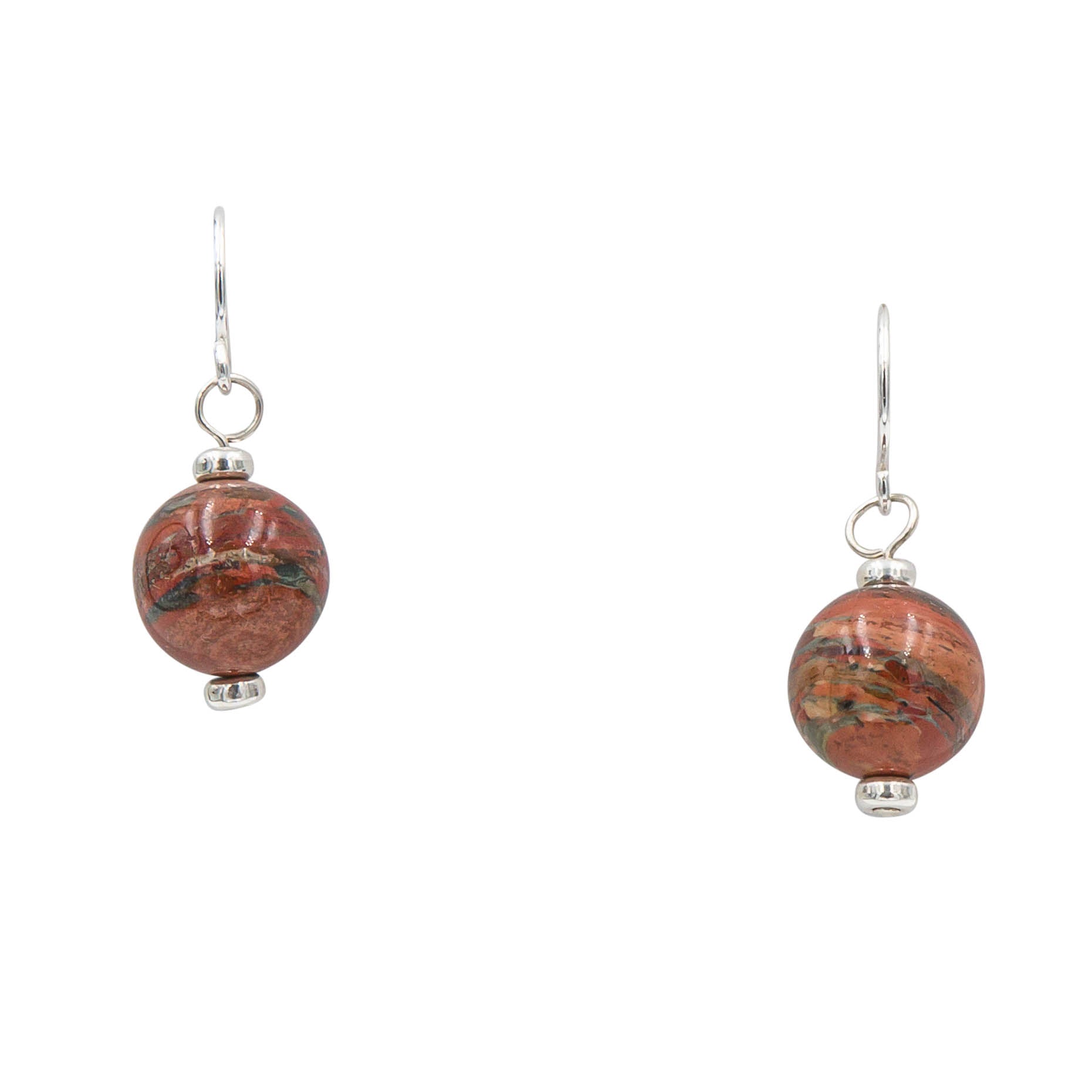 Pink Fire Jasper Sterling store Silver