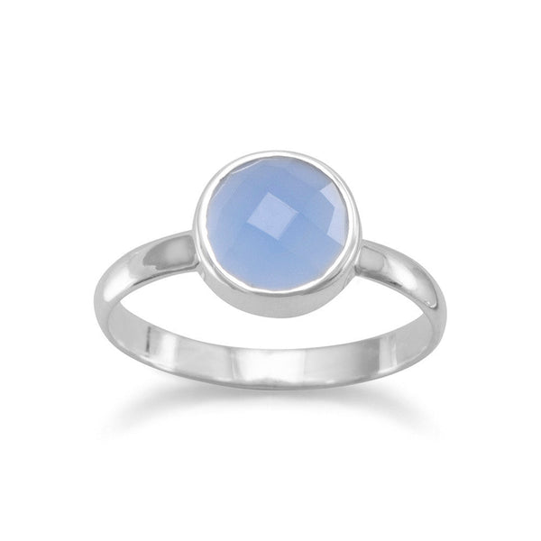 Earth Song Jewelry Faceted Chalcedony sterling silver Ring
