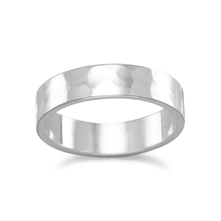 Earth Song Jewelry Hammered sterling silver Band ring