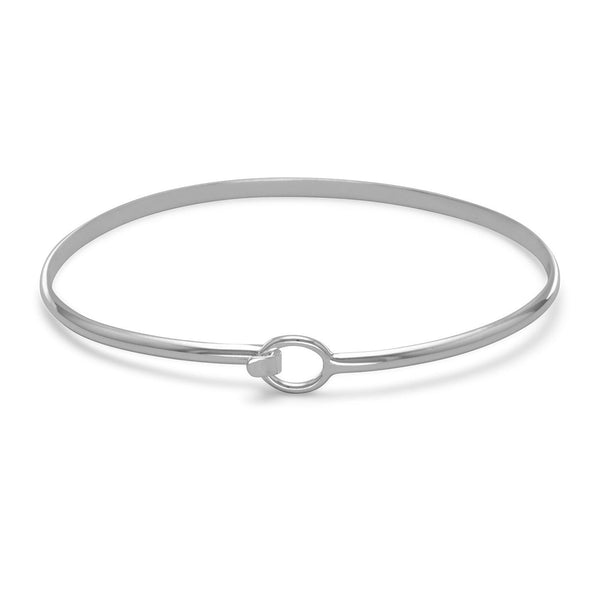 Earth Song Jewelry Hook Closure sterling silver Bangle bracelet