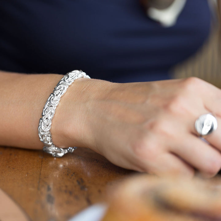 Earth Song Jewelry Sterling Silver Byzantine Bracelet
