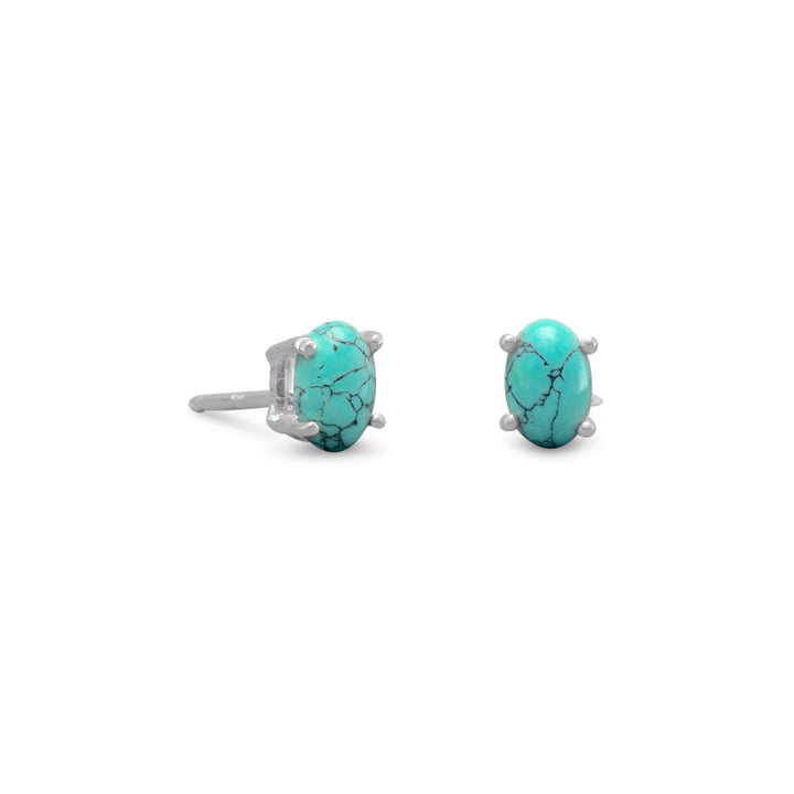 Earth Song Jewelry Sterling silver Turquoise Stud Earrings