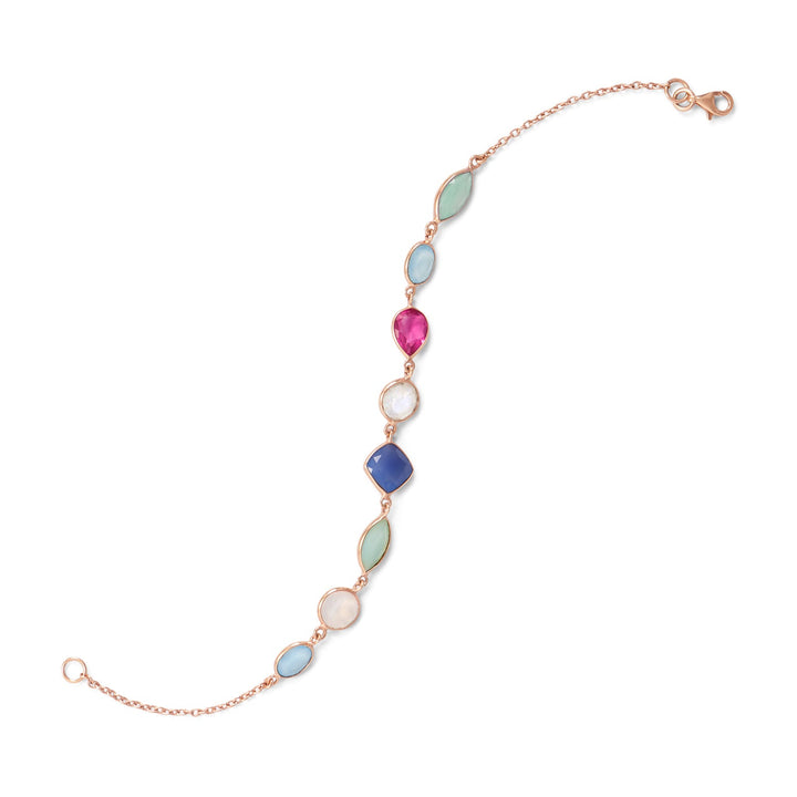 Earth Song Jewelry rose gold multistone bracelet