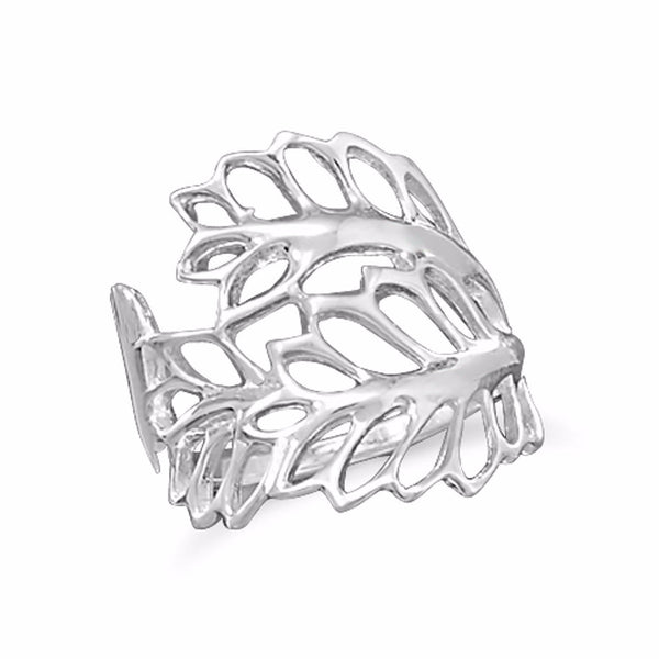 Earth Song Jewelry sterling silver Cut Out Leaves Ring