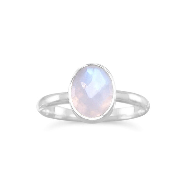 Earth Song Jewelry sterling silver Faceted Moonstone Ring