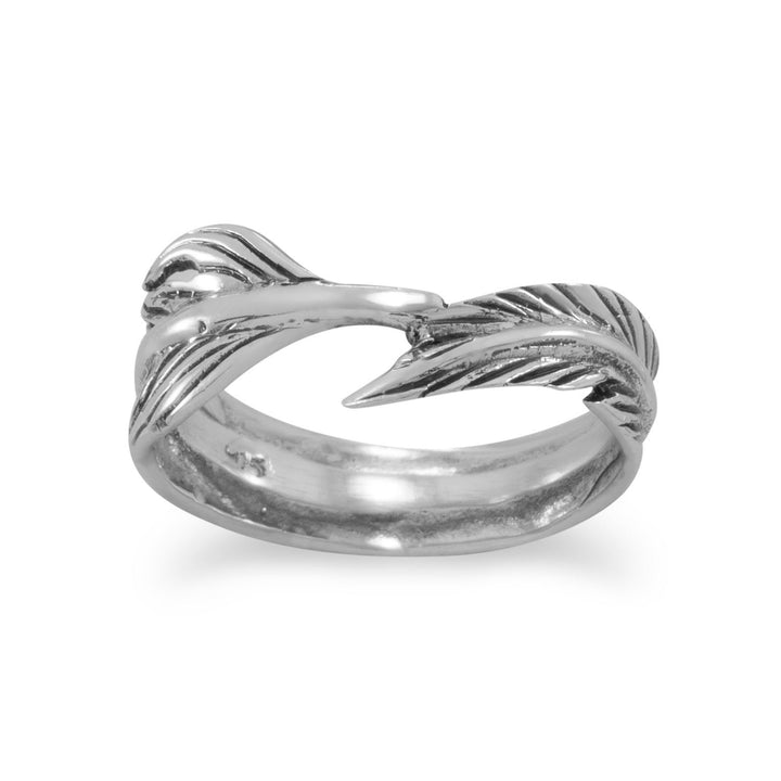 Earth Song Jewelry sterling silver Feather Wrap Ring