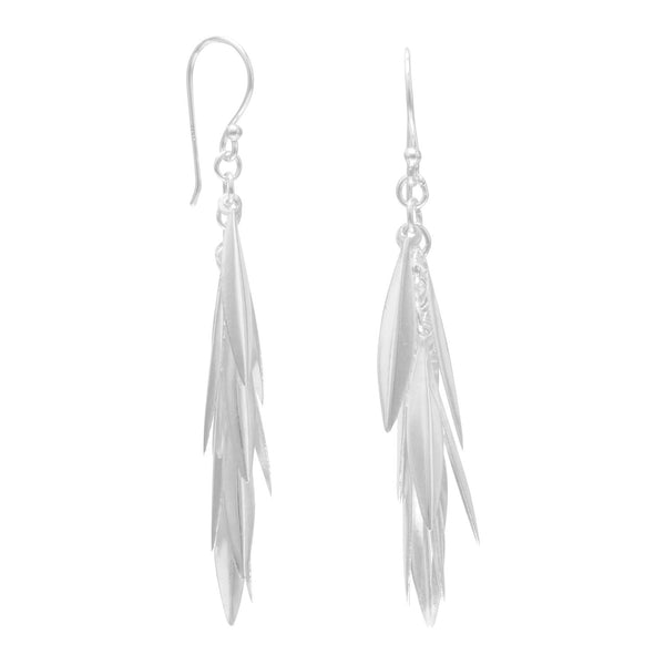 Earth Song Jewelry sterling silver Marquise Cluster Drop Earrings