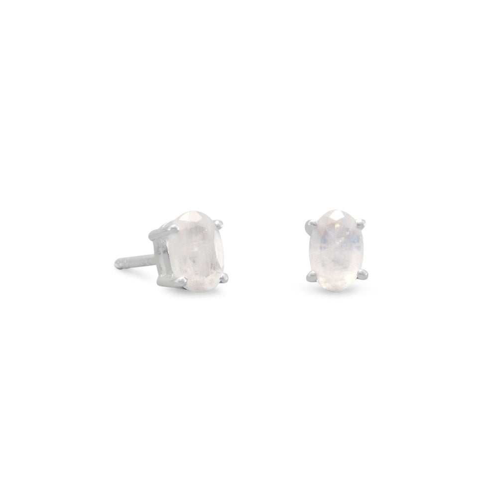 Earth Song Jewelry sterling silver Rainbow Moonstone Stud Earrings