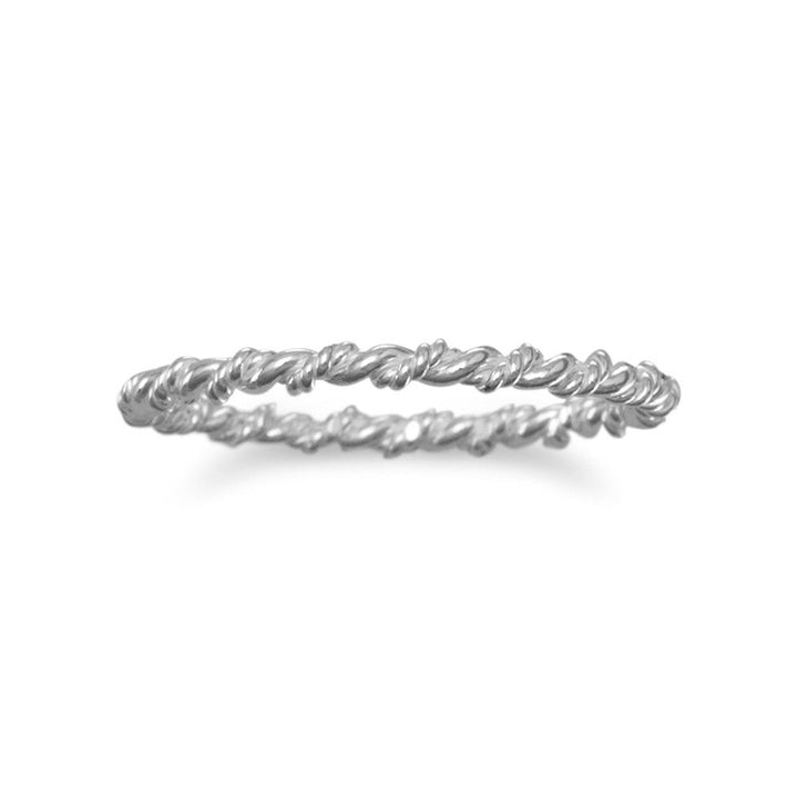 Earth Song Jewelry sterling silver Thin Twisted Band Ring