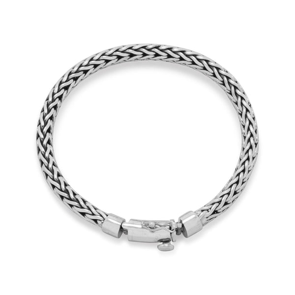 Earth Song Jewelry sterling silver Woven Bali Bracelet