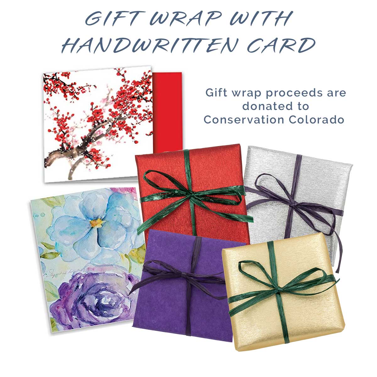 Earth Song Jewelry gift wrap for birthdays and holidays - proceeds are donated to Conservatin Colorado!