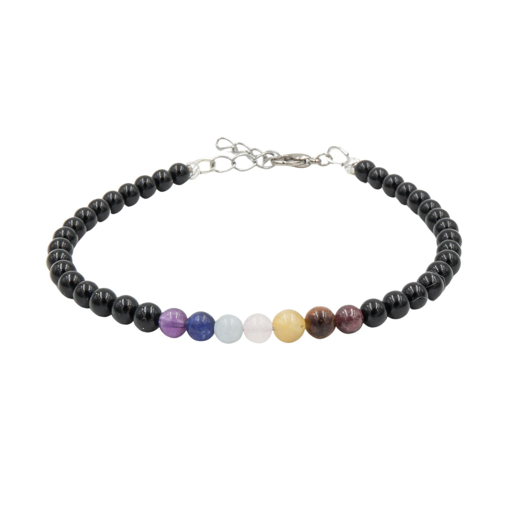 Earth Song Jewelry Handmade Seven Chakra Stone Bracelet for Women, Men or Kids