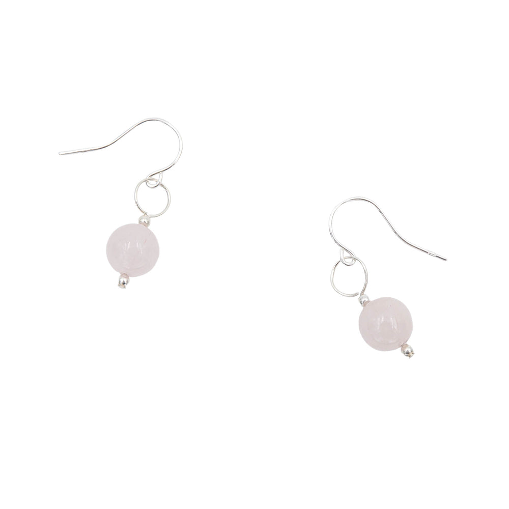 Earth Song Jewelry Handmade Petite Rose Quartz Earrings