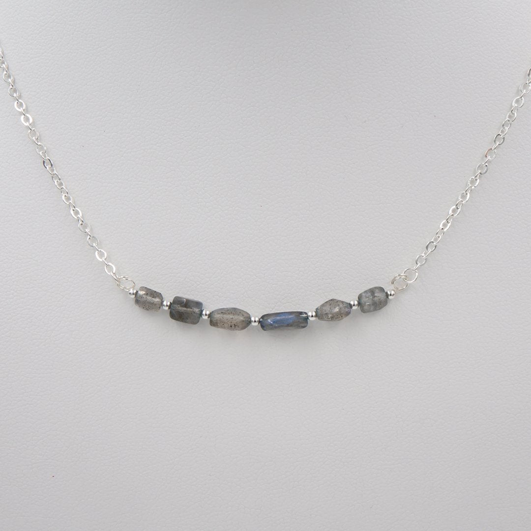 Handmade Blue Flashes ~ Iridescent Labradorite Necklace - Earth Song Jewelry 2