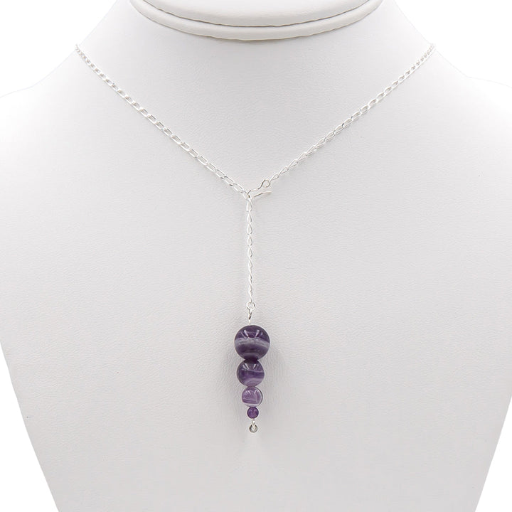 Earth Song Jewelry Amethyst Pendulum Lariat Necklace ~ Eco-Friendly handmade in Colorado, USA