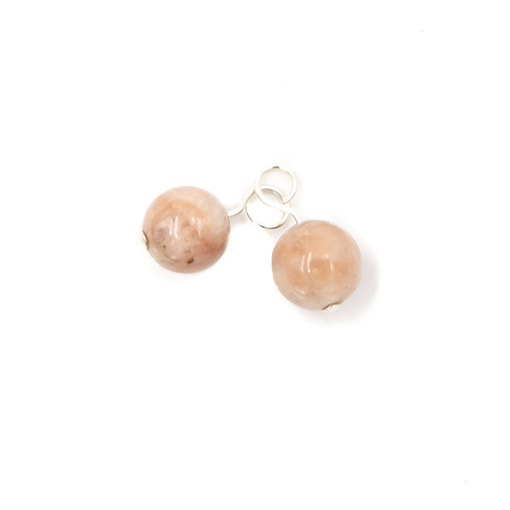 Earth Song Jewelry - Handmade Peach Moonstone Sterling Silver Interchangeable Dangle Charms