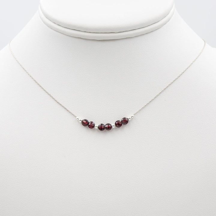 Handmade Petite Garnets Necklace - Earth Song Jewelry 2