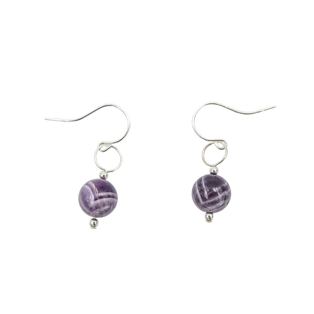 Handmade Petite Amethyst Sterling Silver Earrings ~ Earth Song Jewelry