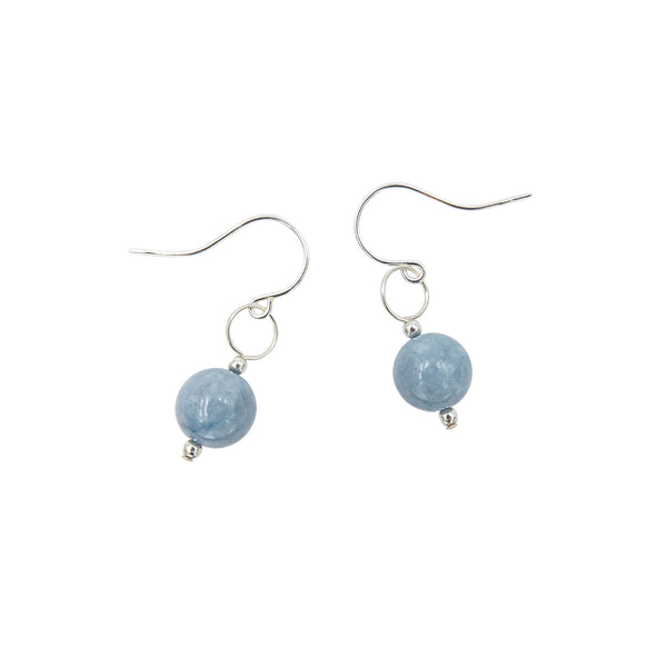 Earth Song Jewelry Sterling Silver Handmade Petite Aquamarine March Birthstone Earrings